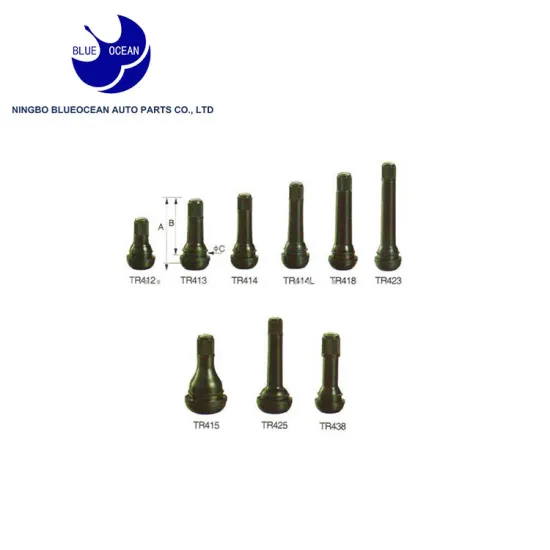 rubber snap-in tubeless tire valve for light trucks