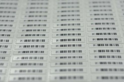 Double-sided 58khz Dr Am Labels , Anti Theft Retail Security Tags Barcode Label