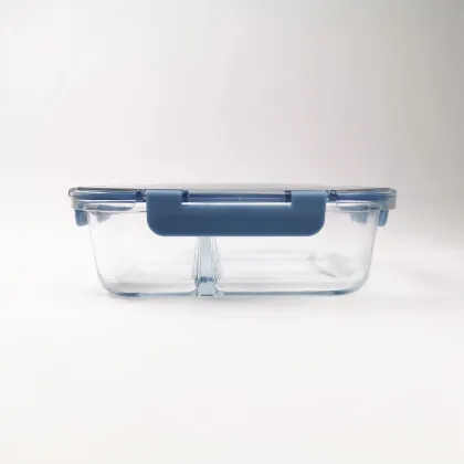 High Borosilicate Glass Food Grade Meal Prep Storage Container - Bento Lunch Box