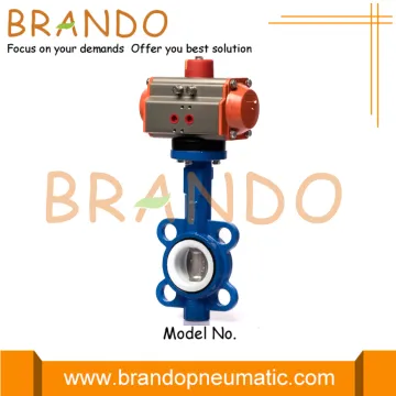PTFE Seal Pneumatic Actuator Wafer Butterfly Valve DN50