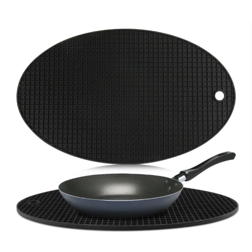 Özel oval silikon trivet paspas pot tutucular mat