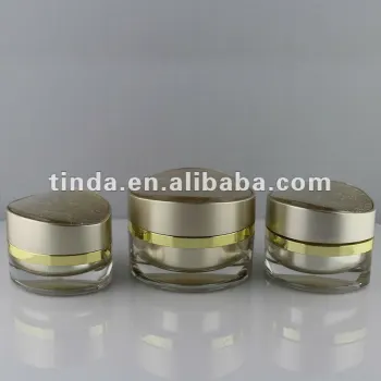 Flower covered acrylic cream jar