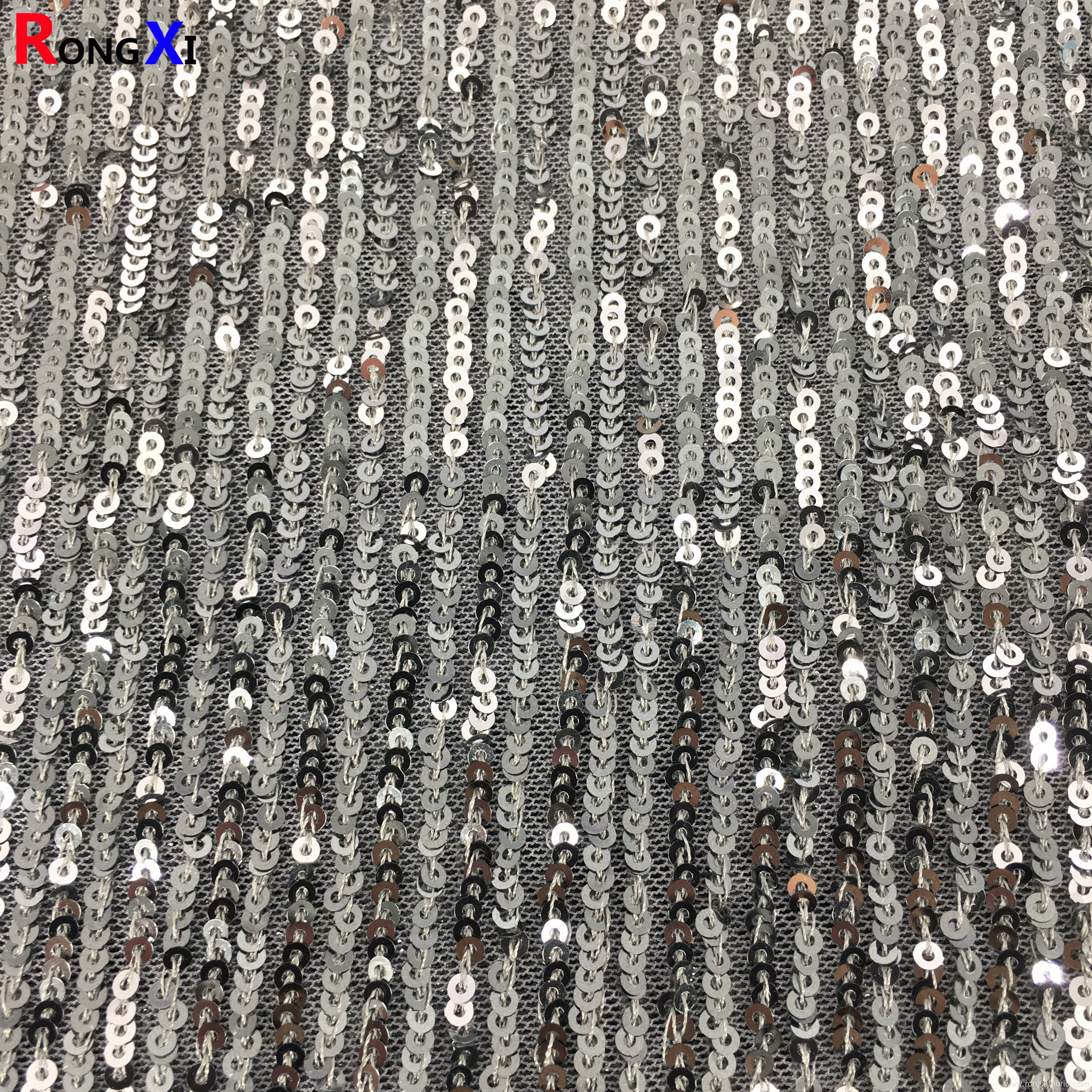 quality Brand 3mm Dress Embroidery Sequin Lace Fabric