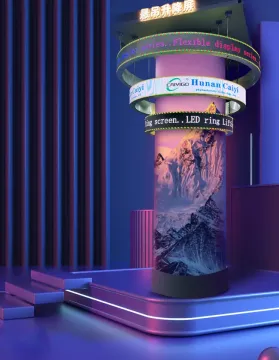 HD Ultra-Curved Lifting and Lowering Flexible LED Screen for Advertising Displays