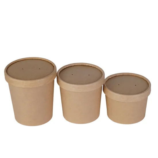Custom Cheap Wholesale Kraft Paper Soup Cups & Bowls