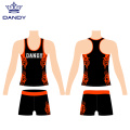 Custom sublimation cheer tank top and short