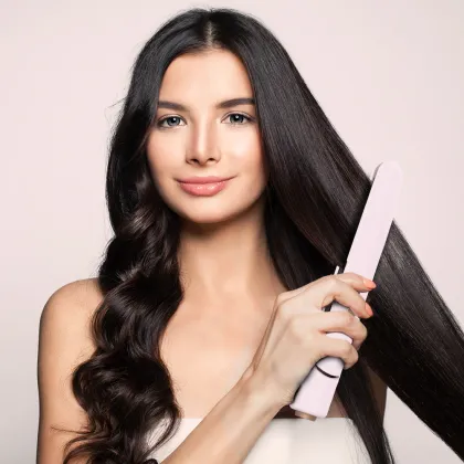 USB Rechargeable Travel Flat Iron: Cordless, Wireless Hair Straightener with Charging Base