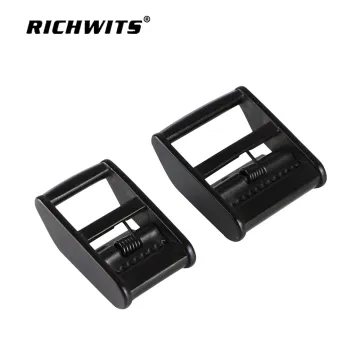 black Stainless Steel Cam Buckles Metal Toggle Clip packing Straps Belt Webbing