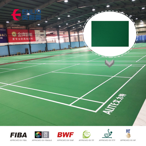 Indoor PVC Badminton Court Mat voor Synthetic Badminton Court Floor