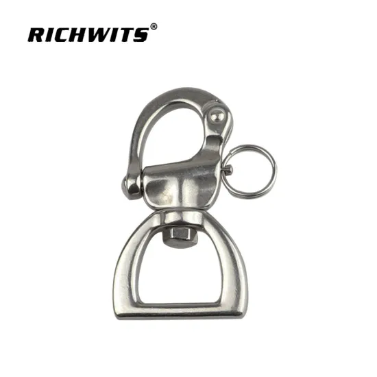Stainless Steel 316 Quick Release Snap Shackle Buckle Rigging Marine Grade Swivel Rope Shackle