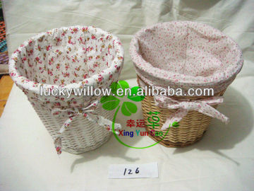 natural material wicker wowen rubbish bins (factory provide)