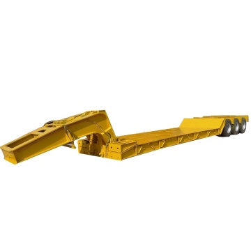 Hot Sale 3 Axle 60-80 Ton Hydraulic Detachable Gooseneck Lowbed Semi Trailer
