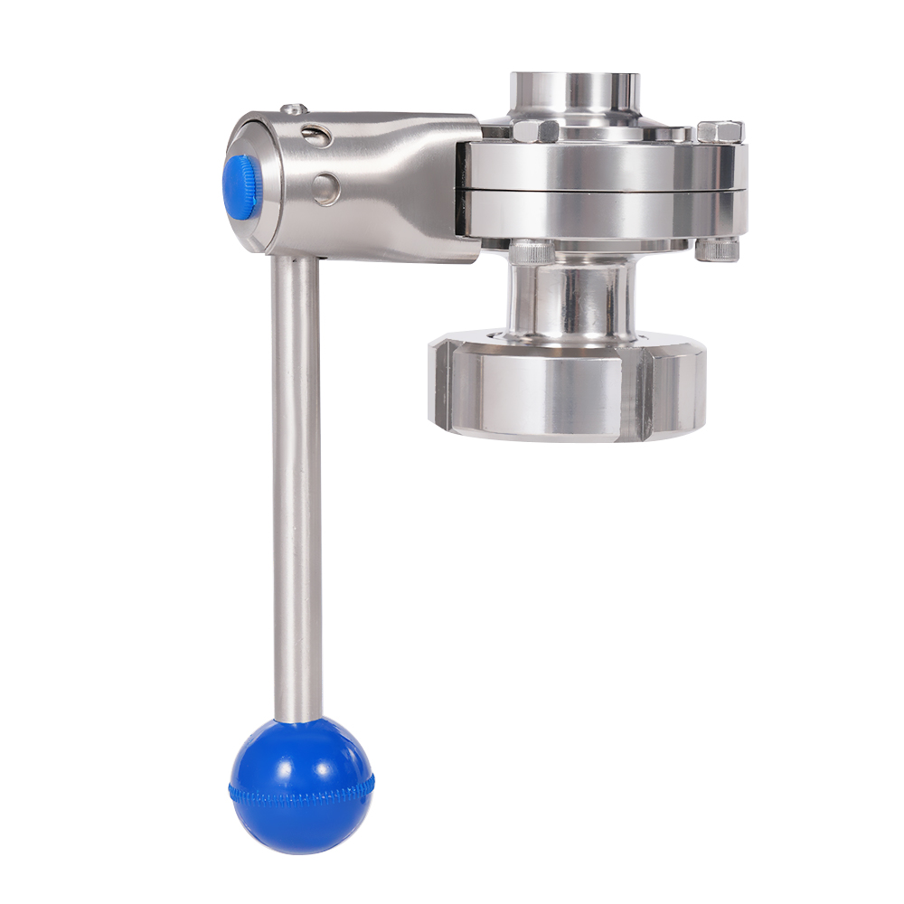 Ss304 Sanitary Manual Butterfly Valve With Pull Handle