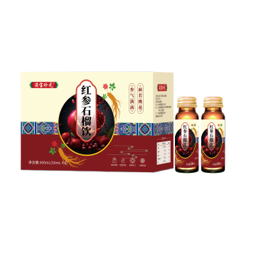 Bebida de granada de ginseng rojo