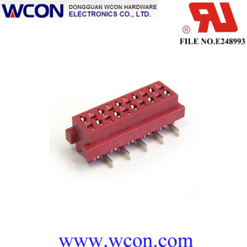 1.27mm Micro Match 10p Female SMT Red Lug