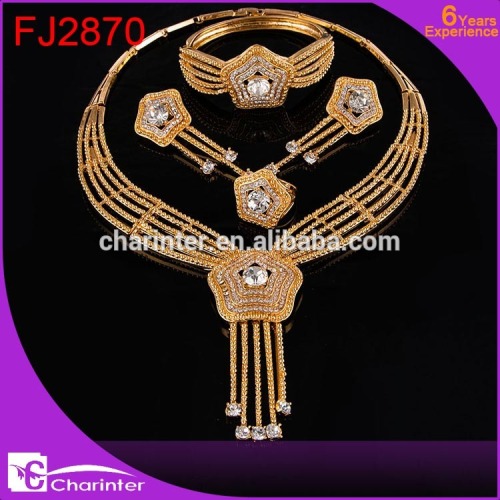 african fashion jewelry set african wedding jewelry set african gold plated jewelry FJ2870