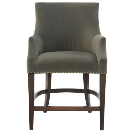 High-End Contemporary Hotel Restaurant Velvet Bar Chairs