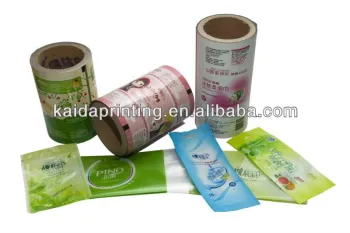 pet wet tissues packaging lamination film roll, good barrier, customized printing