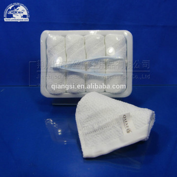 100 % cotton hand airline towels for Qatar Airways