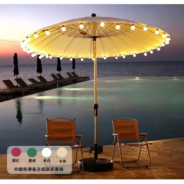 Solar lamp midpillar umbrella