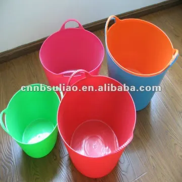flexible bucket,colorful bucket,plastic bucket