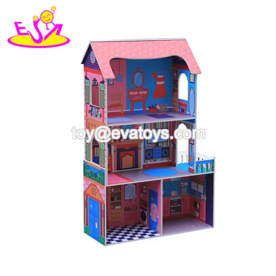 Cute baby wooden toy doll house W06A142