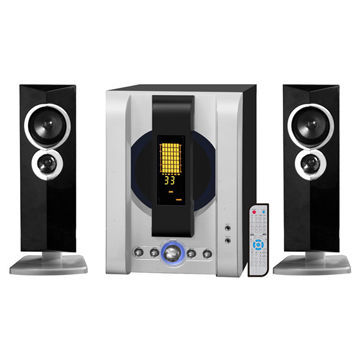 Multimedia 2.1-channel Speakers with LED Light/USB/SD/Remote