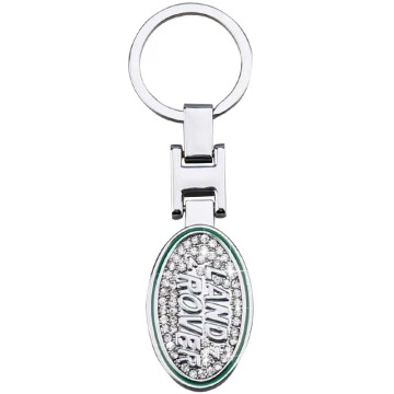 Customizable Metal Keychain with Diamond-Inlaid Car Logo by Manufacturer