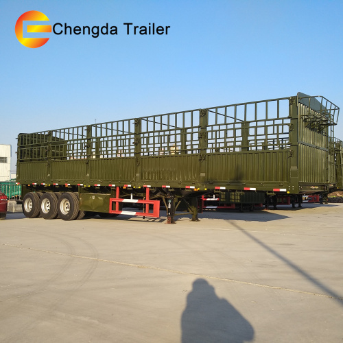 40Ton High Drop Side Wall Cargo Semi Trailer