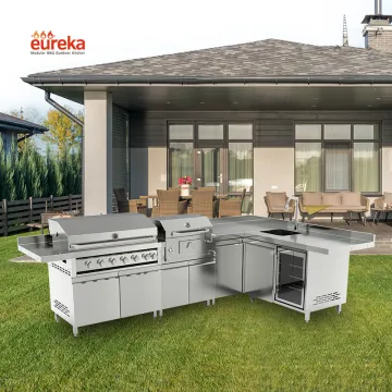 Hot Sale Stainless Steel Outdoor Modular Kitchen Cabinets Gas Bbq Grill