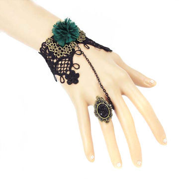 Lace bracelet sets in black lace/retro stylish rings for fashion insiders/OEM/ODM orders accepted