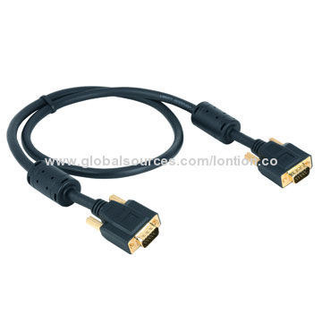 VGA Male-to-VGA Male Cable, 10M Ohms Minimum Insulation Resistance