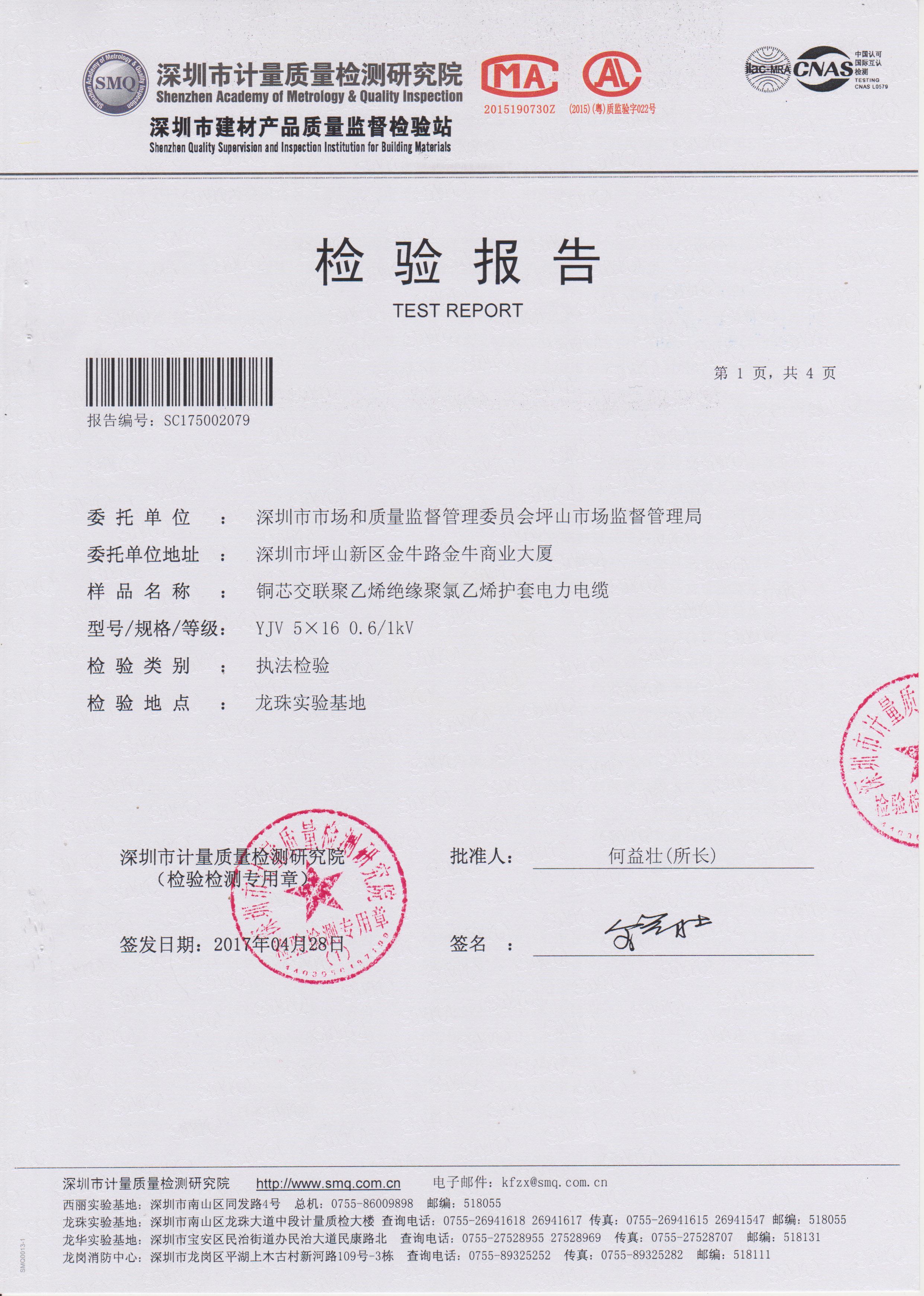 XLPE Power cable Test
