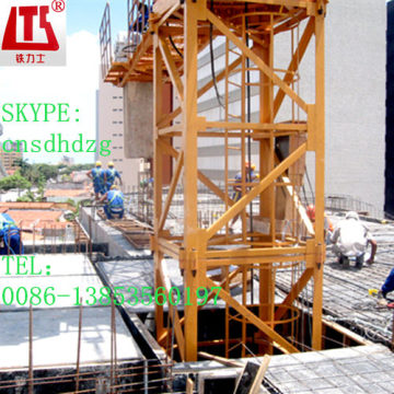 6t 8ton internal crane tower made in china shandong hongda 6t 8t inner climbing tower crane