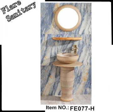 hot sale above counter round Art Basin set pedestal sink