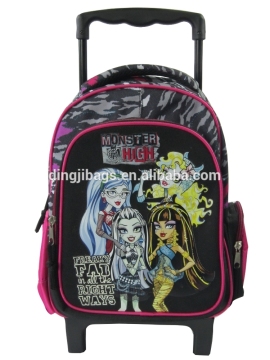 Top Selling Monster School Trolley Backpack with Wheels