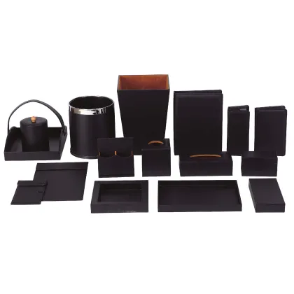 Classic Pu Leather Trash Bin