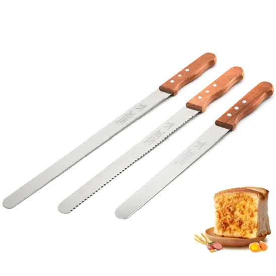 Stainless Steel Bread Cake Cutter Knife - Wooden Handle Wholesaler