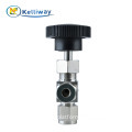 Needle Structure 3-Way 304 Stainless Steel Sleeve Globe Valve: Manual Flow Control