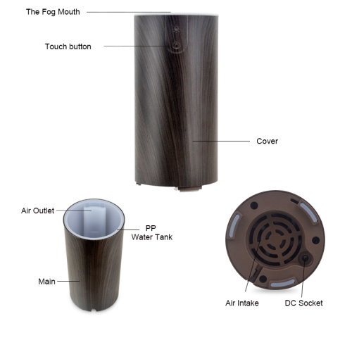 Wood Grain Car Usb Aroma Oil Diffuser