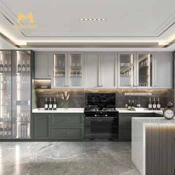 Armoires de cuisine modulaire sans cadre moderne sans cadre