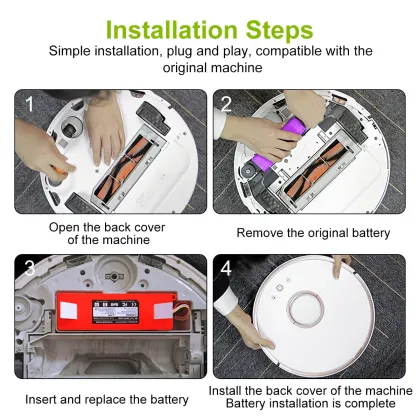 4.4V 6500mAh Li-ion Battery Replacement for Xiaomi Mi Robot Vacuum Cleaner
