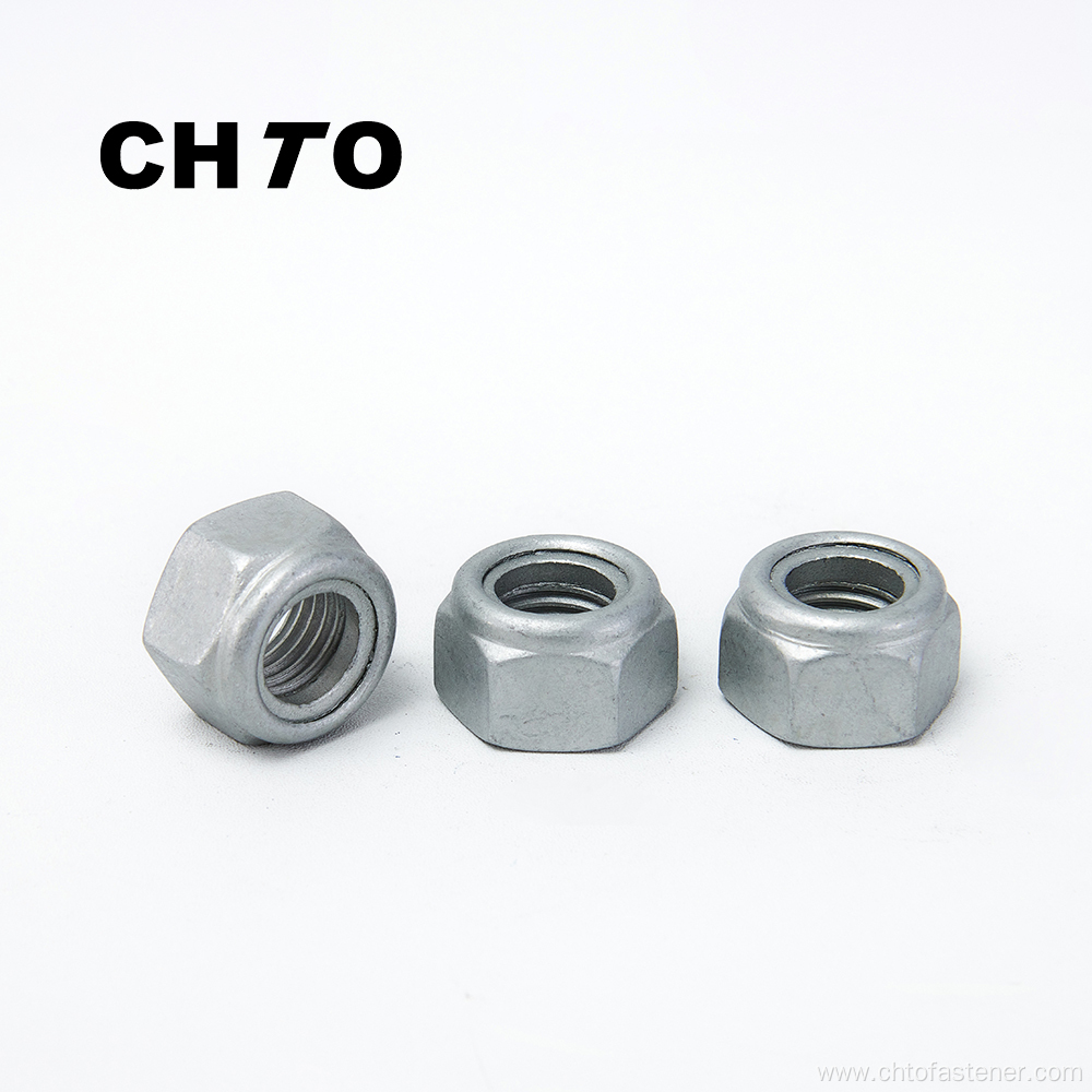 ISO 7040 Grade 10 Dacromet Nylon Insert hexagon lock nut