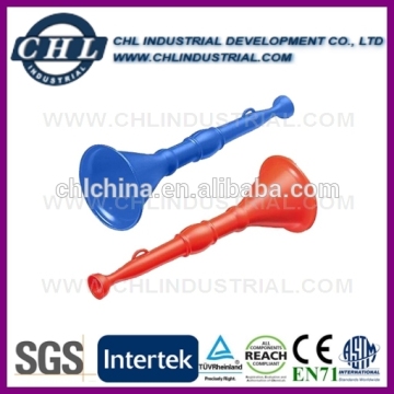 Team cheering plastic horn for sport events