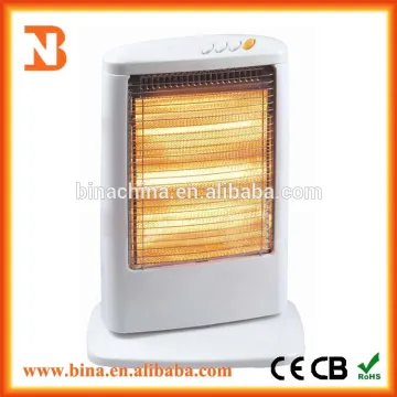 white 3 heating setting halogen infrared room heater