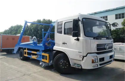 Luxurious DONGFENG cummins 180hp swing arm garbage truck