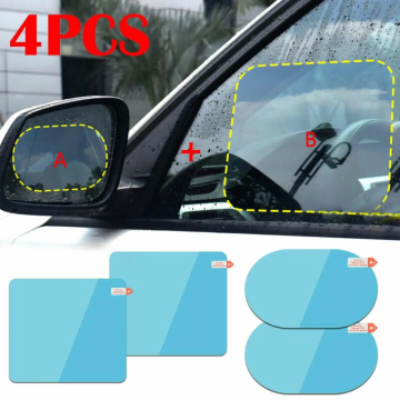 Anti-Fog Rainproof Car Mirror & Side Window Film Set (4 Pcs)