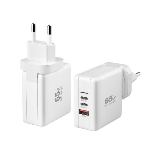 PD 65W 3-Port USBC Quick Charging Wall Charger