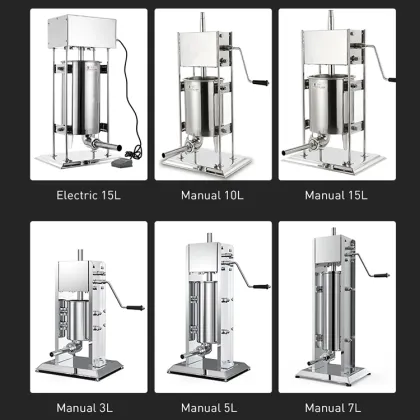 Small Electric Sausage Machine - Professional Manual Sausage Stuffer for Family Use (5L)