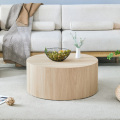 Sleek MDF Round Coffee Table Modern Living Room